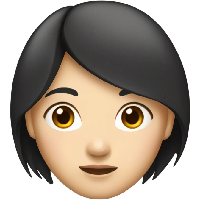 asian woman black hair emoji
