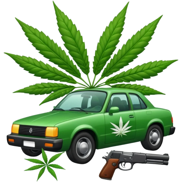 weed guns cars emoji