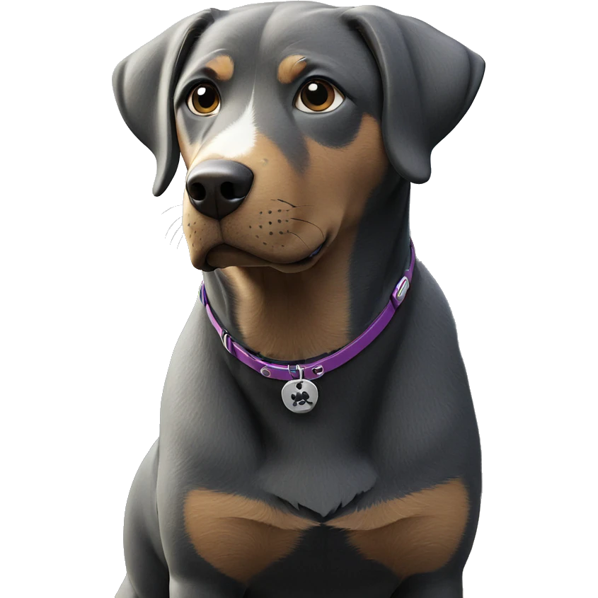 dog with collar in focus emoji