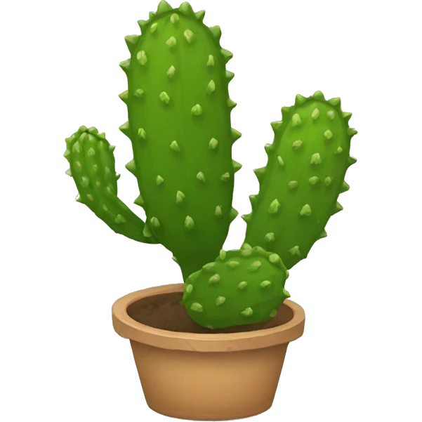 single flat Nopal without pot emoji