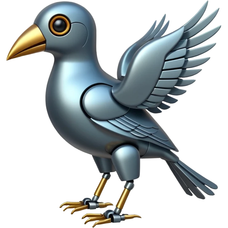 robotic bird emoji