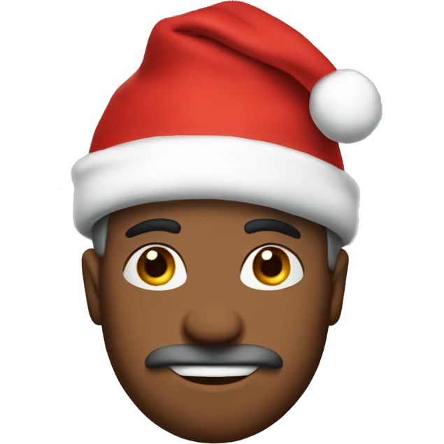 Reno con gorro de navidad  emoji