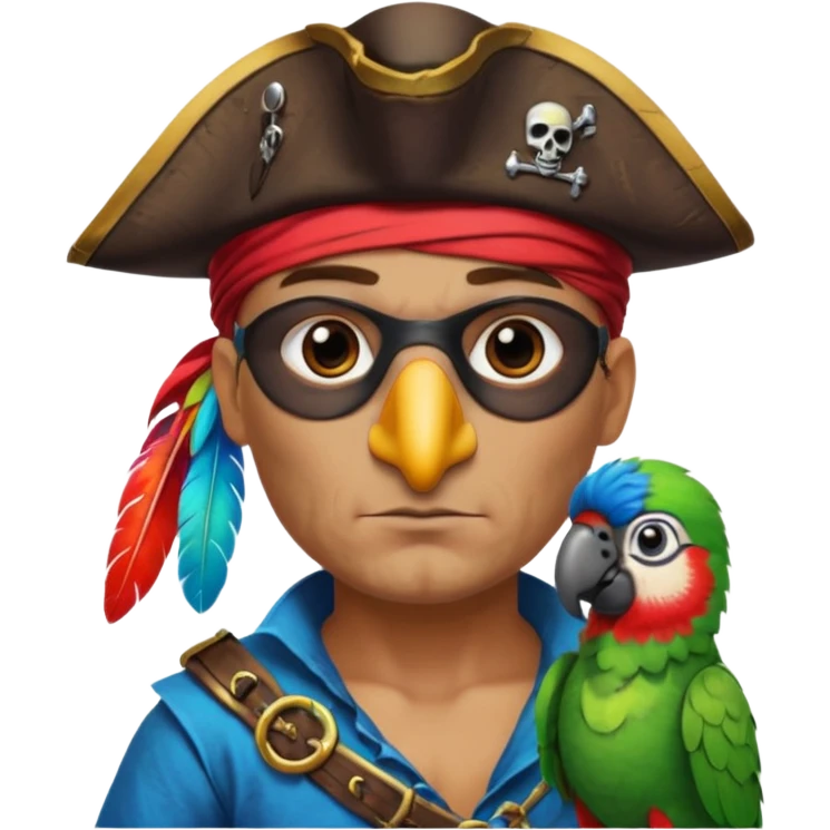 pirate and parrot emoji