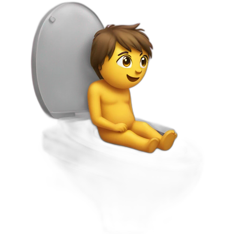 Chat sur toilette emoji