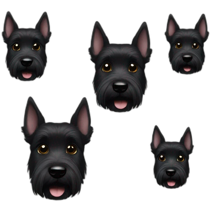 Scottish terrier blackeyes black emoji