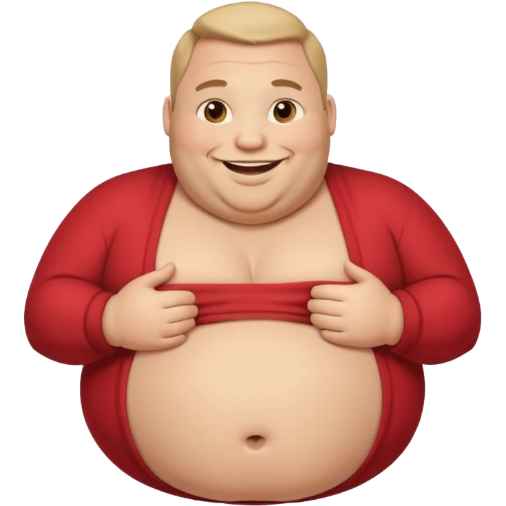 big fat guy body big boobs and belly rolls emoji