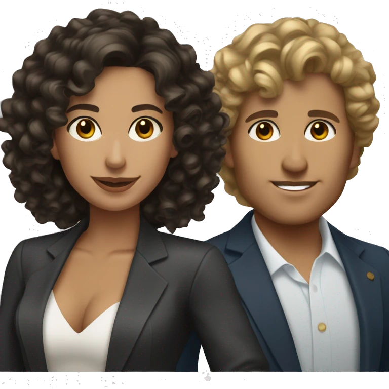 Spanish luxury realtor dark hair tan skin curly hair emoji