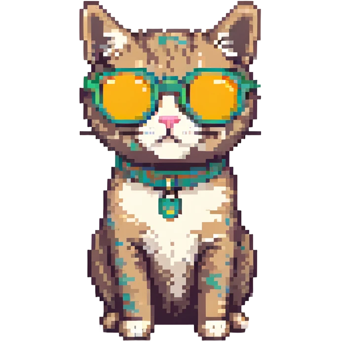 cat with round sunglasses emoji