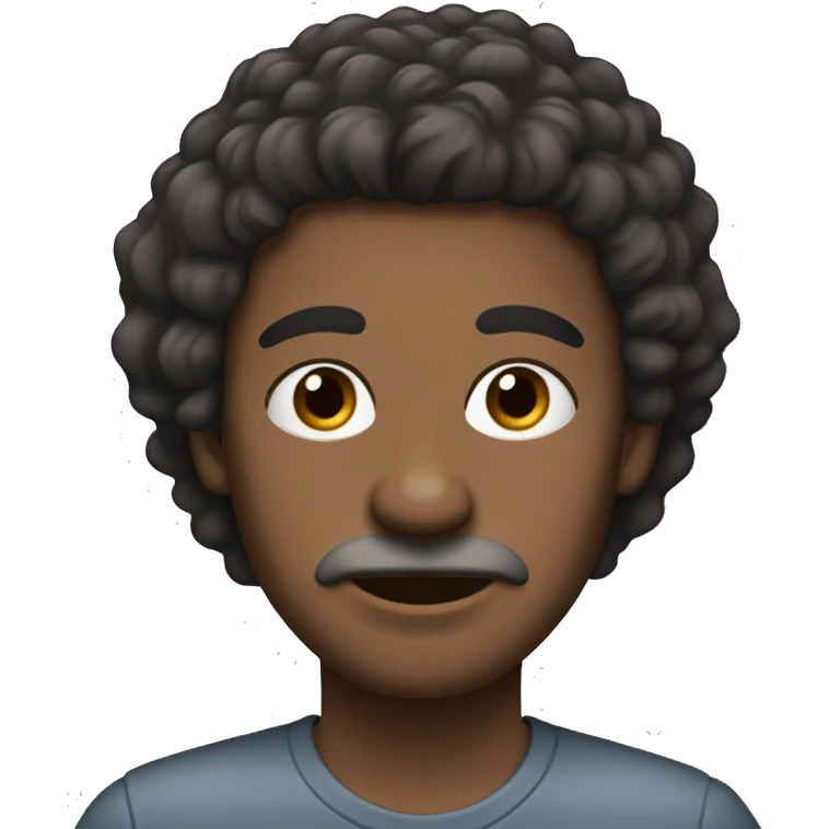 Hombre pelo negro, mujer pero castaño y rizado y perro gris emoji
