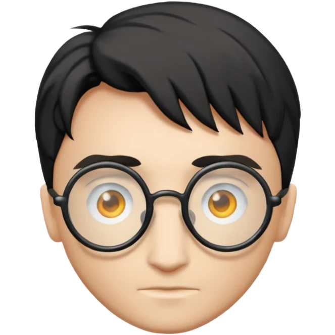Harry Potter glasses with the scar and without the face  emoji