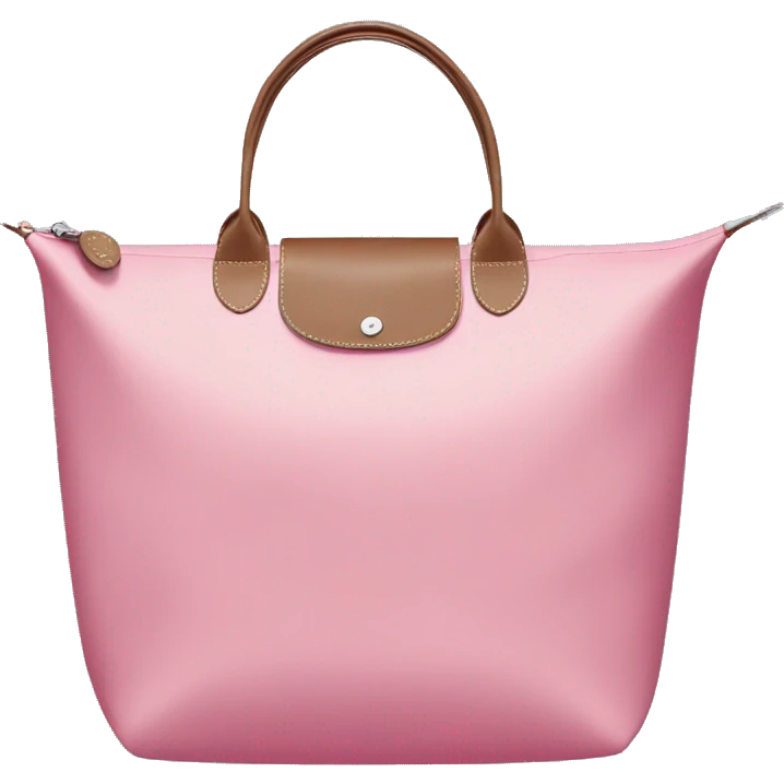 pink longchamp bag  emoji
