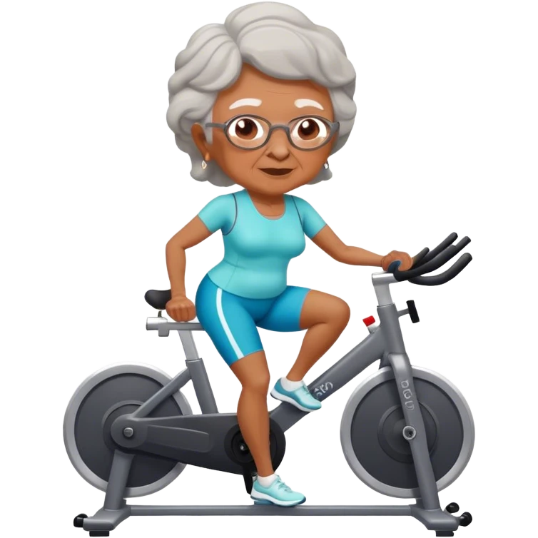 Grandma in spin class emoji