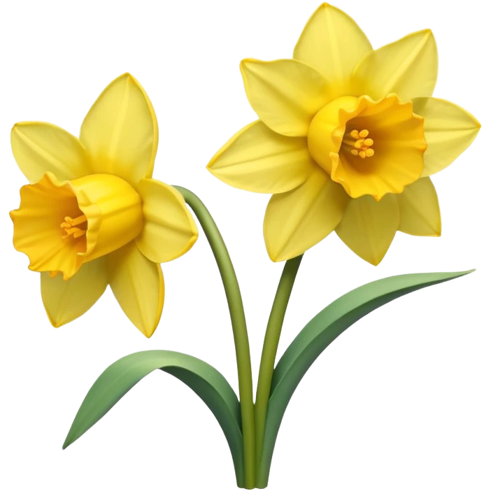 two daffodil flowers emoji
