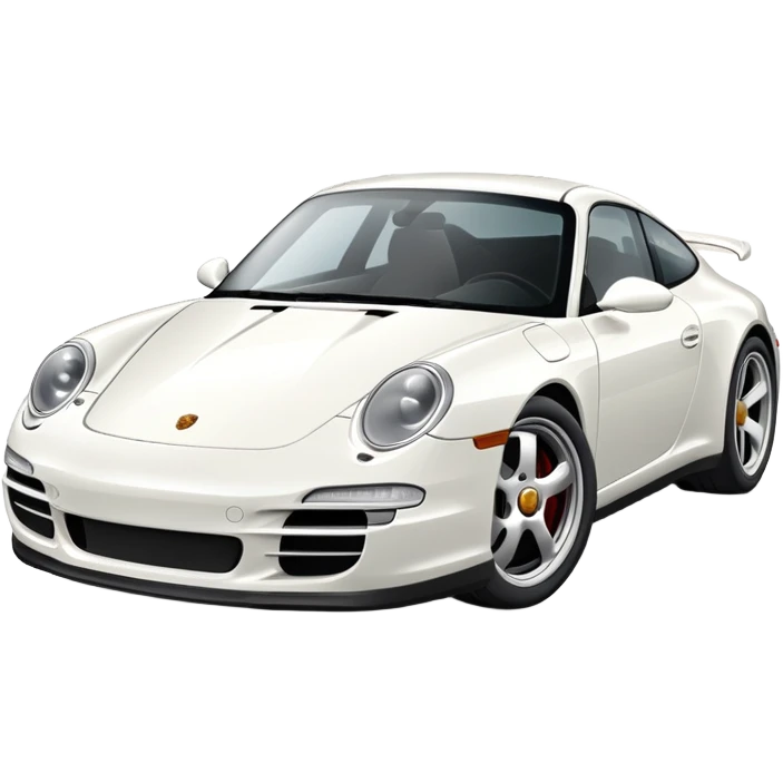 A white porsche 911 car emoji emoji