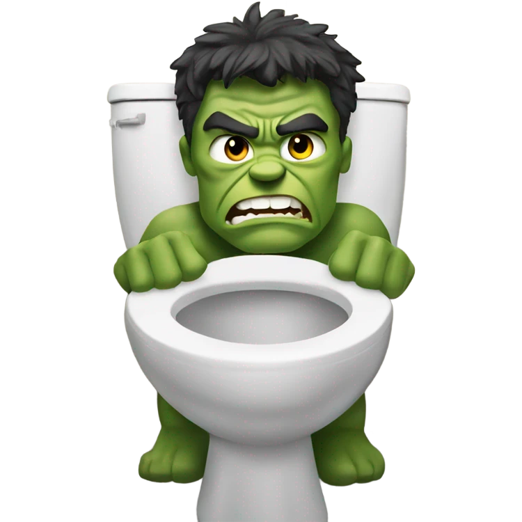 Hulk in a toilet emoji