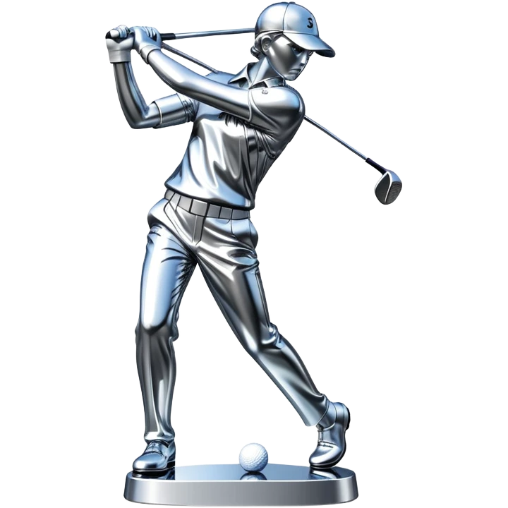 sorayama statue golfing emoji