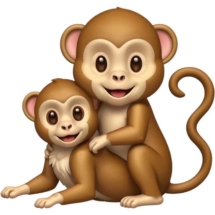 Monkey with dog  emoji