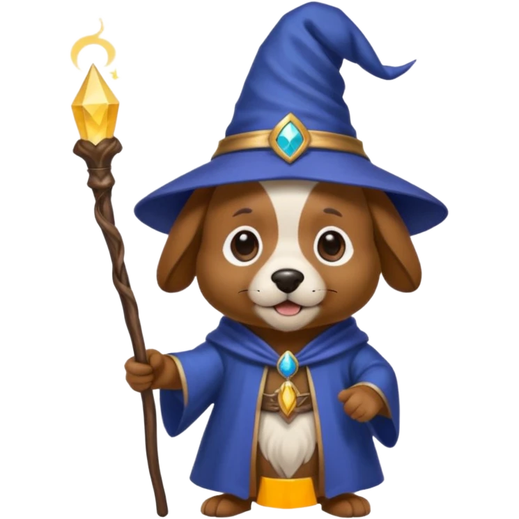 Dog wizard emoji