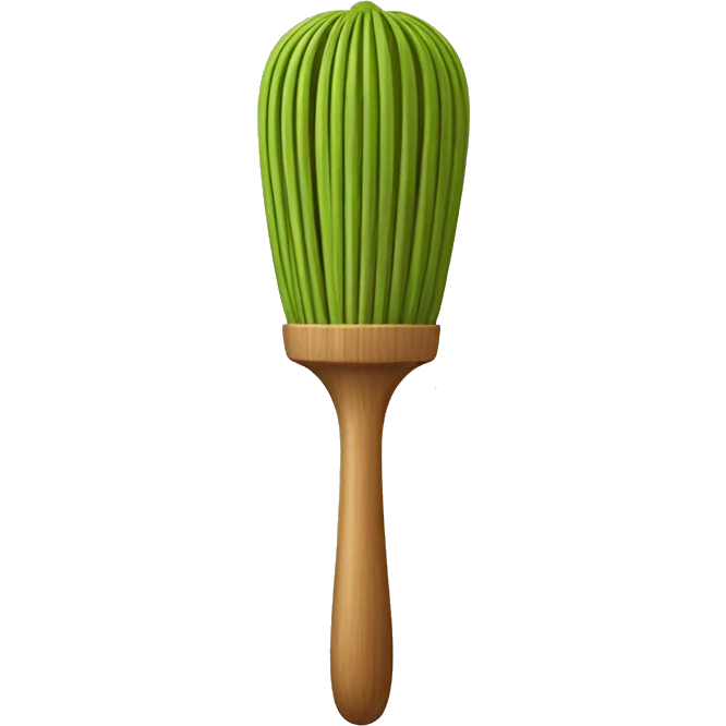 Matcha wooden whisk emoji