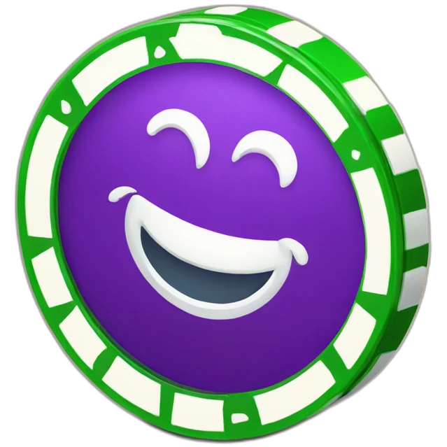 casino chip with logo emoji
