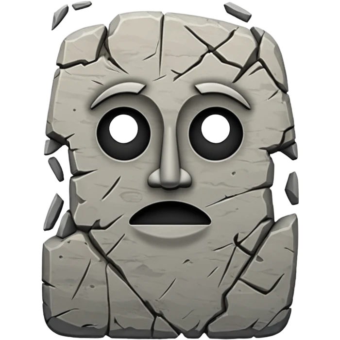 Chiseled text on stone tablet emoji