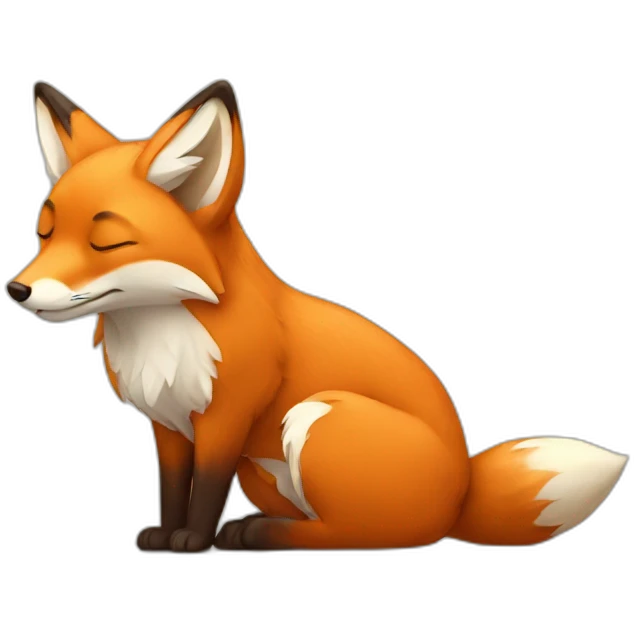 fox sleeping emoji