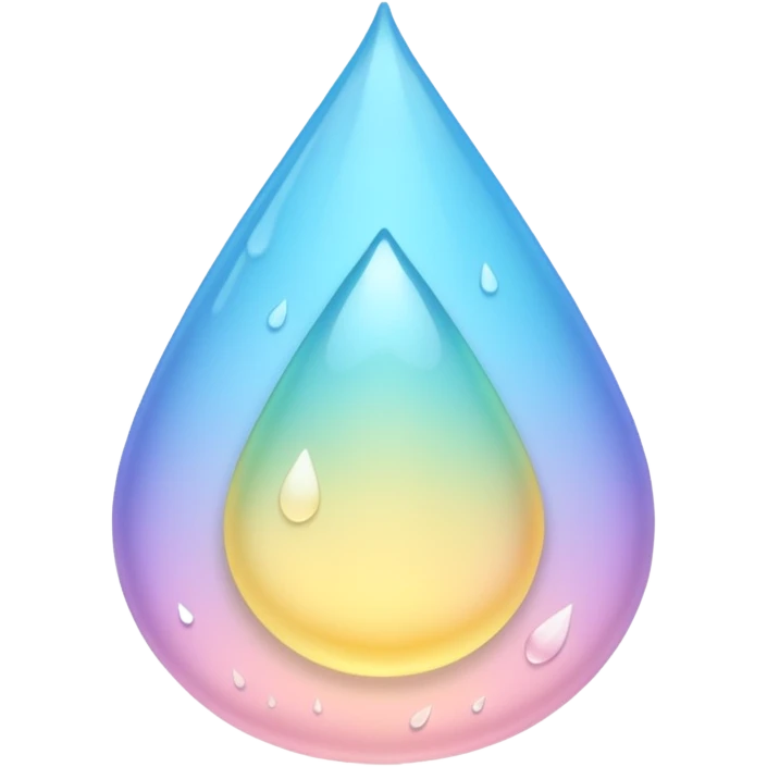 Pastel raindrop emoji