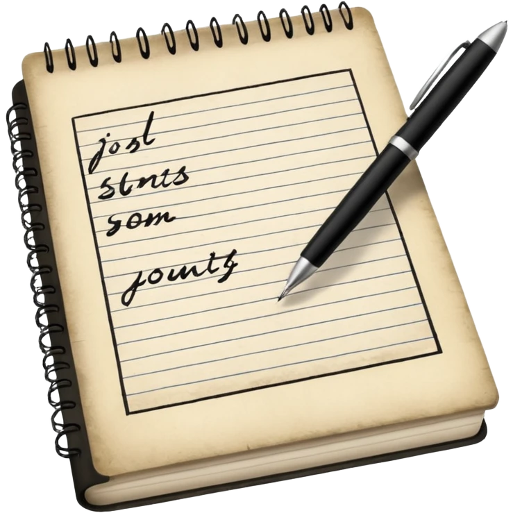 notebook with pe*n scripts  emoji