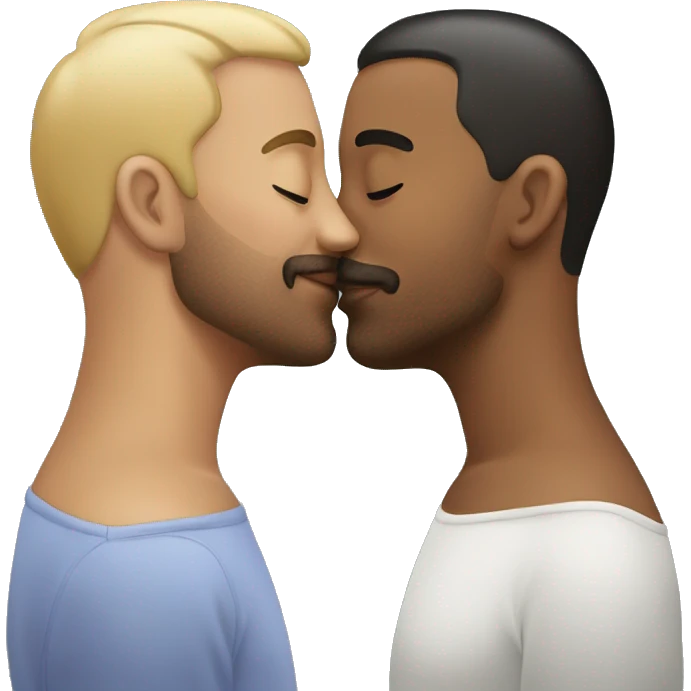 Two gay men kissing emoji