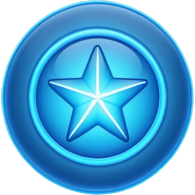 Blue star let it be more like a circle  emoji