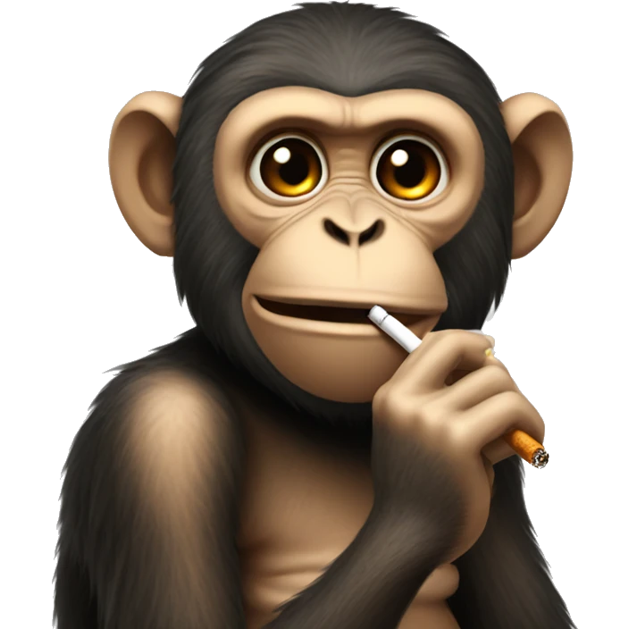 monkey holding cigarette  emoji