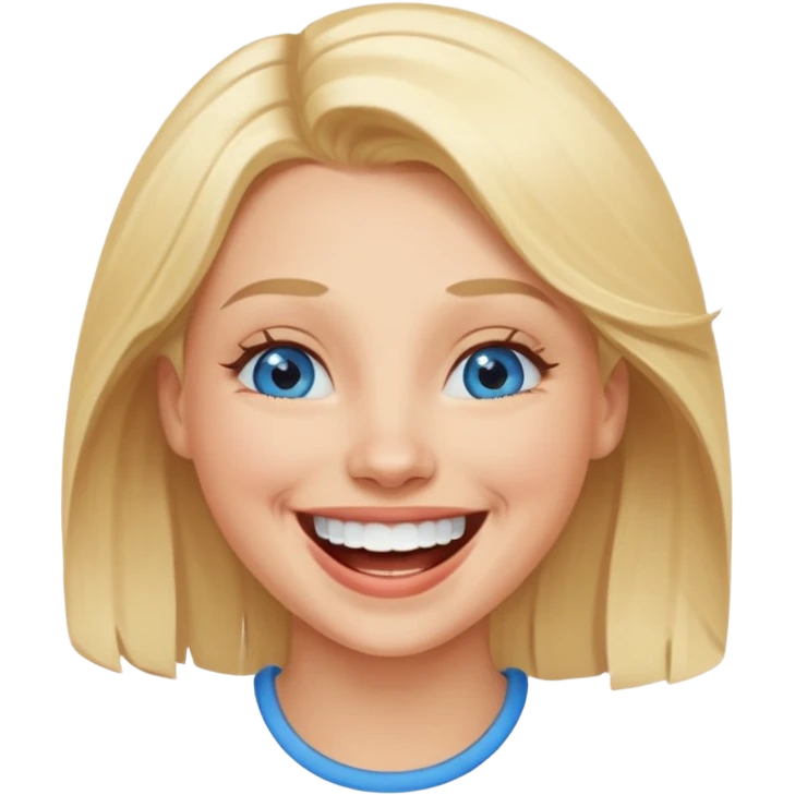 laughing bllonde woman emoji