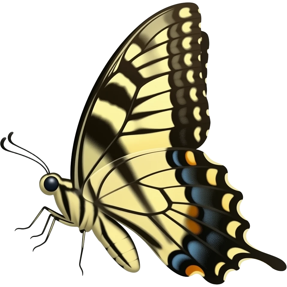 Flying left butterfly emoji