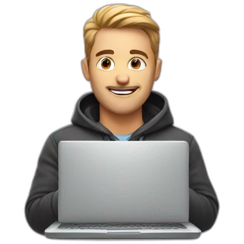a guy behind a laptop emoji