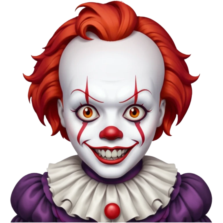 create a scary pennywise clown emoji