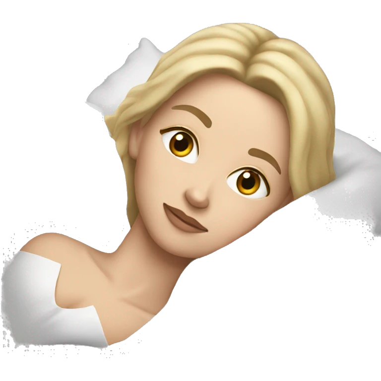 White girl laying down emoji