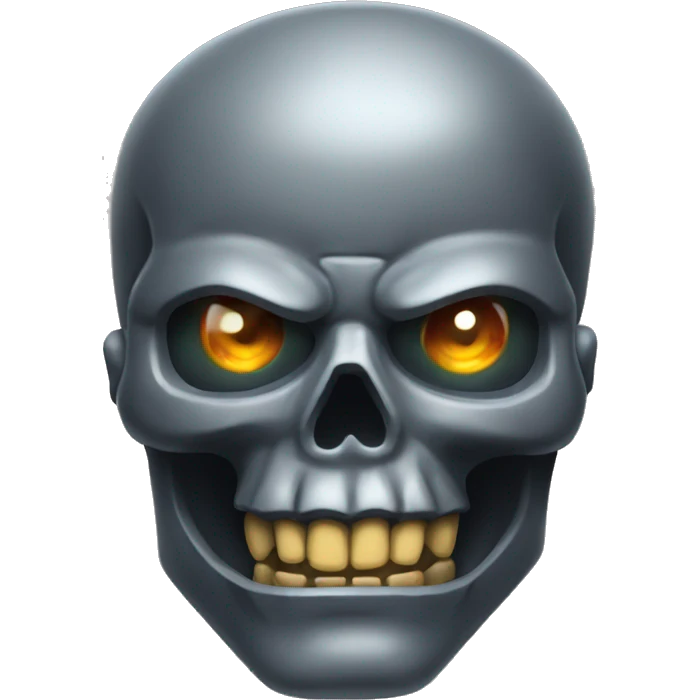 iron skull ,eyes buldging out emoji