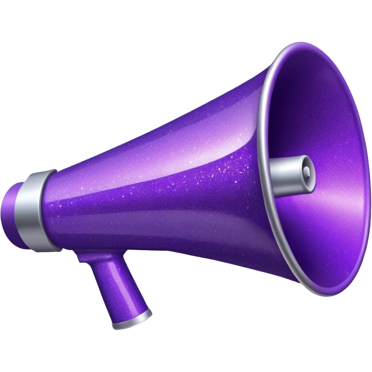 glitter purple and megaphone emoji