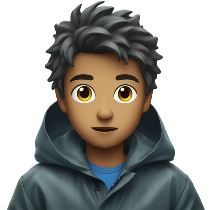 Boy in a storm emoji