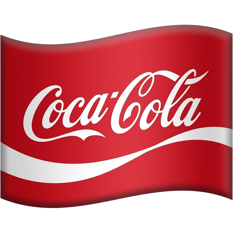Una bandera con el logo de Coca Cola emoji