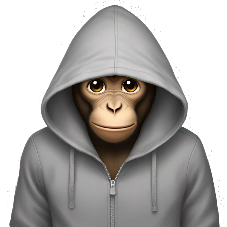 Monkey wearing hoodie  emoji