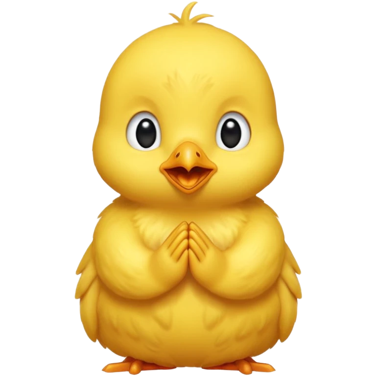 Chick praying emoji