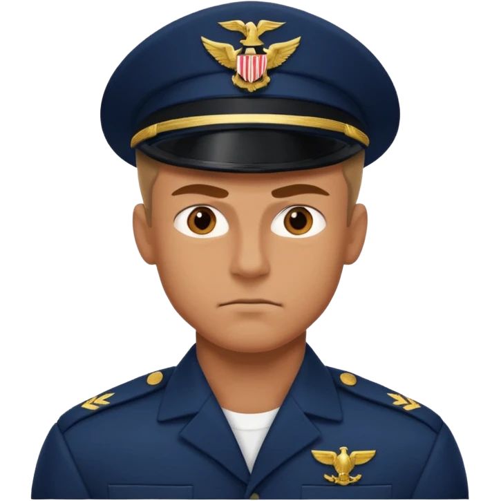 a big powerful fighter of the navy emoji