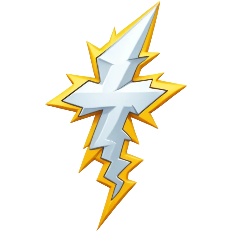 a white lightning emoji emoji