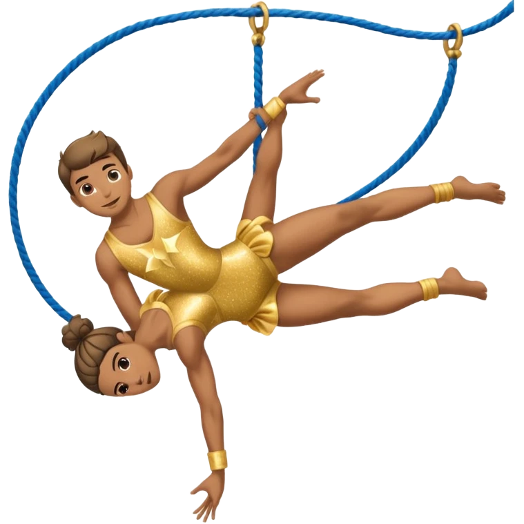Acrobat – Slim performer mid-flip or balancing on rope emoji
