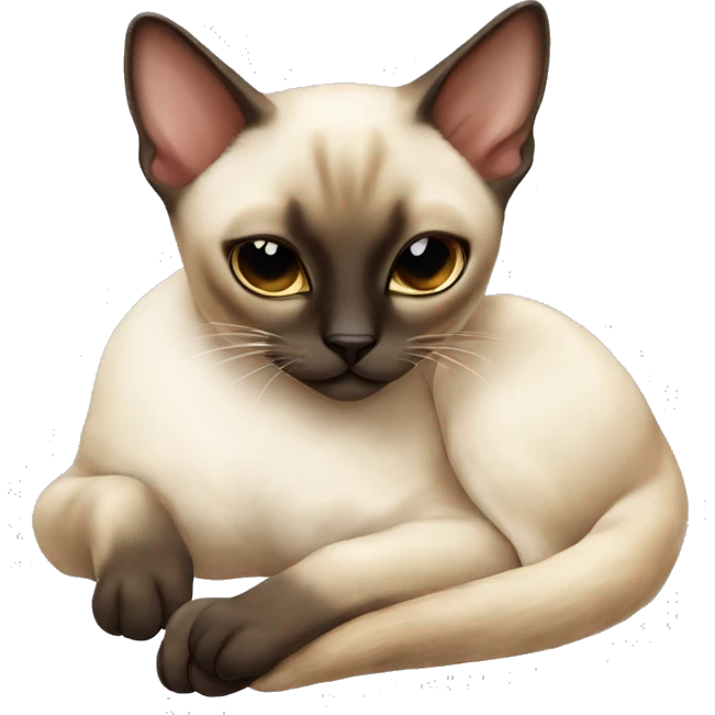 siamese cat sleeping ￼ emoji