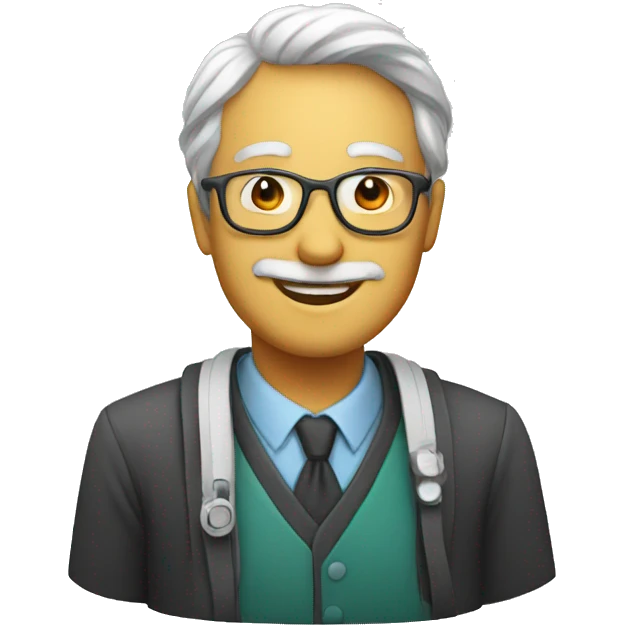 Professor greeting hi emoji