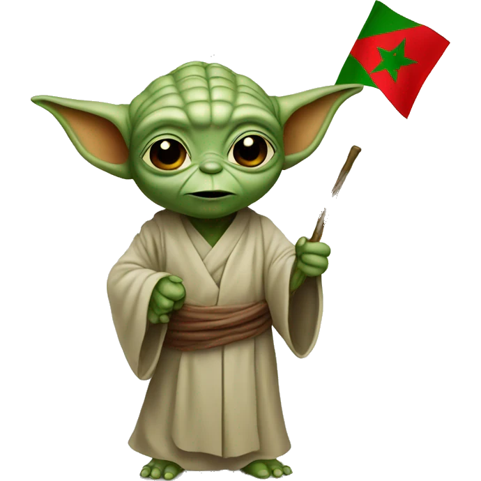 YODA HOLDING MOROCCO FLAG emoji