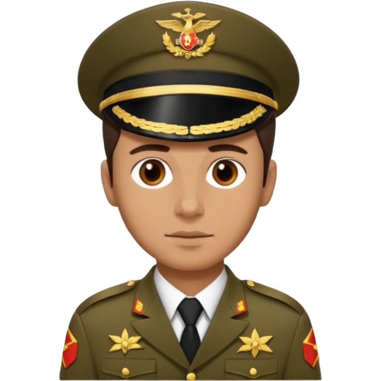 I want you to create an emoji of a spanish sergeant,  He should be a young guy with dark brown hair, brown eyes, his skin color like he’s tan  emoji