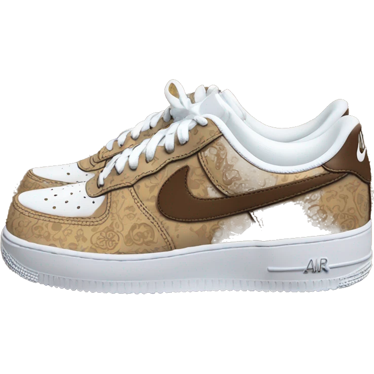 Nike Air Force 1 Low Supreme Baroque Brown  emoji